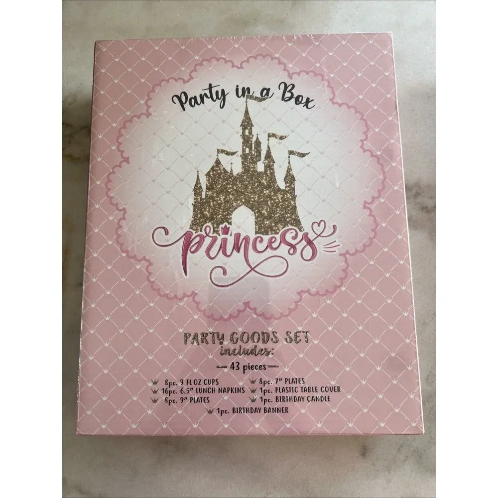 Set Of 2 Party In A Box 43 Piece Each 86‎ Total BirthdayParty Goods Set Princess